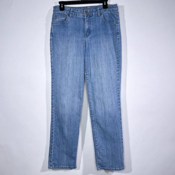 Bandolinoblu Mandie Textured‎ Straight Leg Stretch Jeans Size 12 - Picture 1 of 16